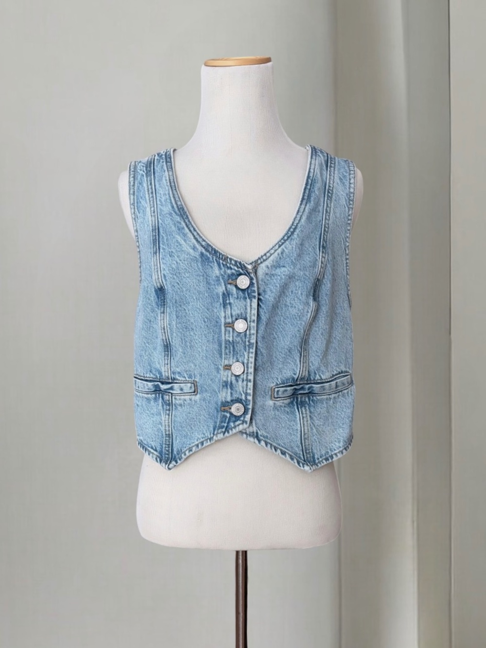 Lucky Brand Light Blue Denim Vest